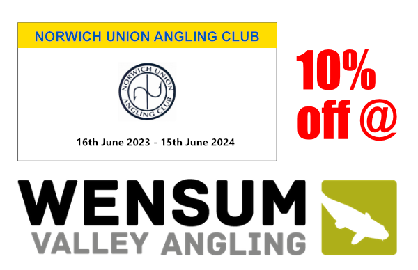 Promotion of 10% discount at Wensum Valley Angling for NUAC members